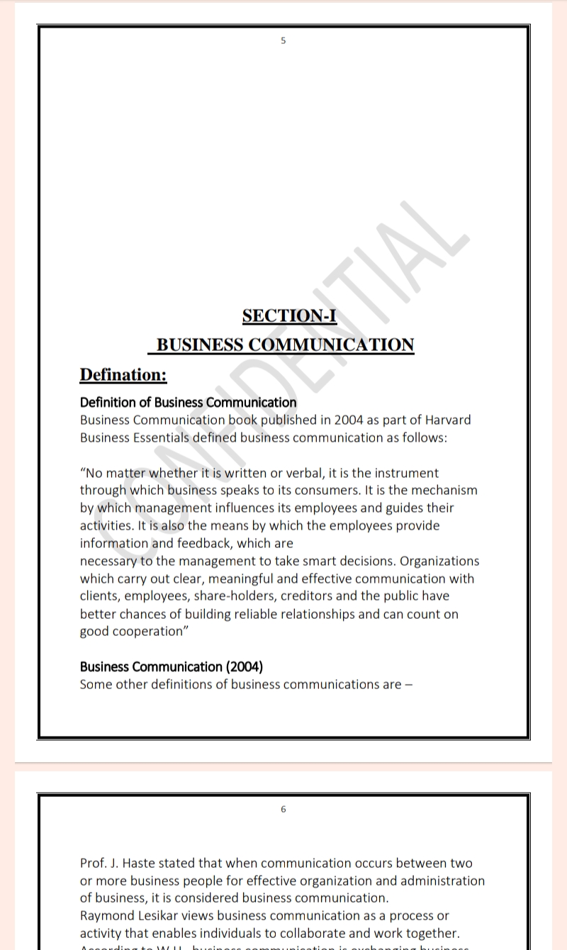 Maharshi Dayanand University | MBA 1st Semester Business Communication ...