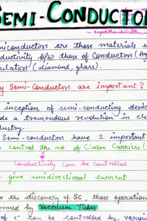 Semiconductors Handwritten Notes PDF Download