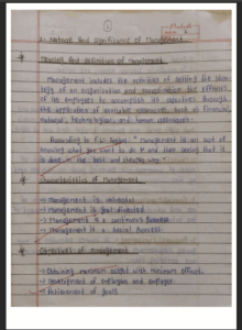Business studies- Unit 1 to 4 Handwritten notes pdf