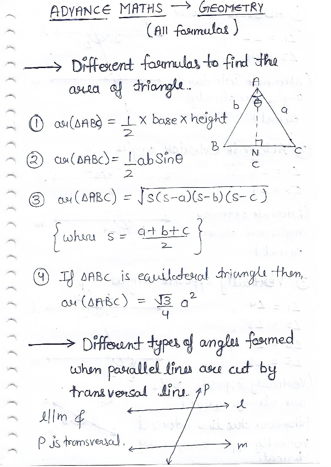 Geometry Handwritten Notes PDF